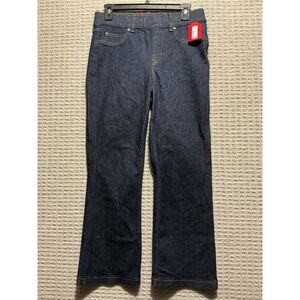 Spanx NWT M Petite Kick Flare Jeans Raw Indigo 20699Q